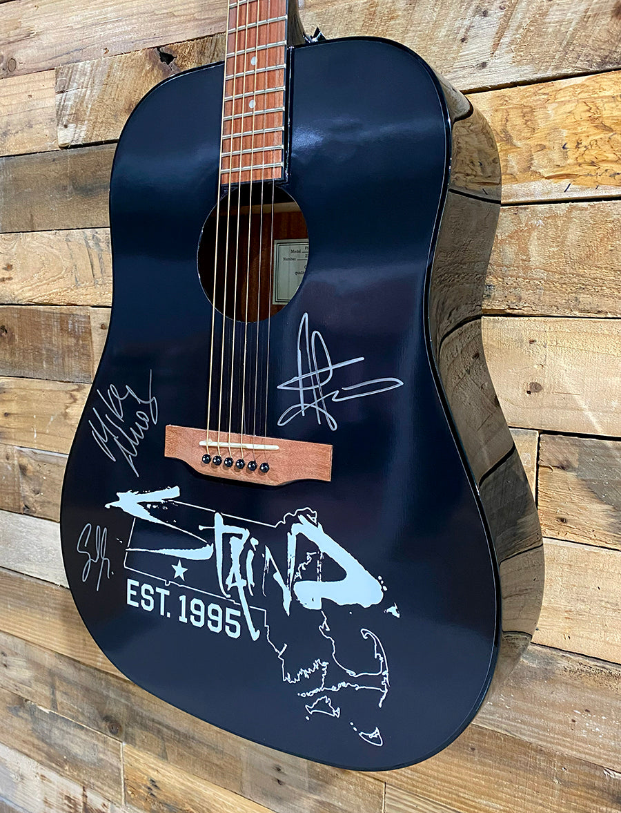 Autographed Grunge Epiphone Acoustic Guitar